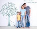Linden Tree with Quotes Wall Decal Vinyl Tree Wall Art Stickers